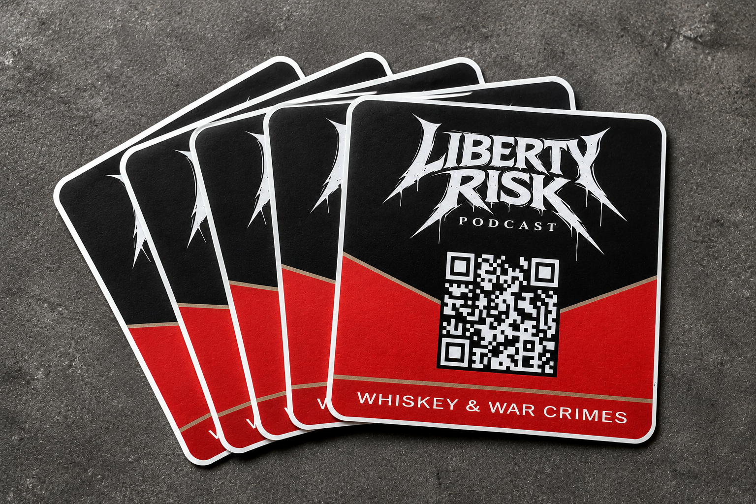 LR Podcast QR Code Sticker