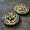 Whiskey & War Crimes Black & Gold Coin