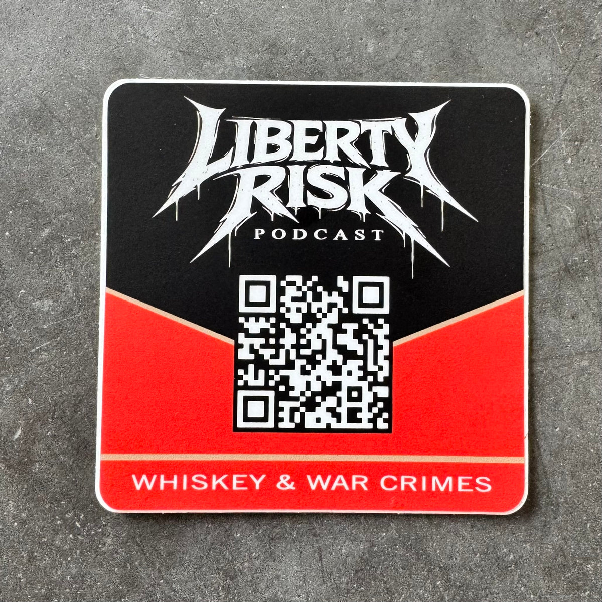 LR Podcast QR Code Sticker