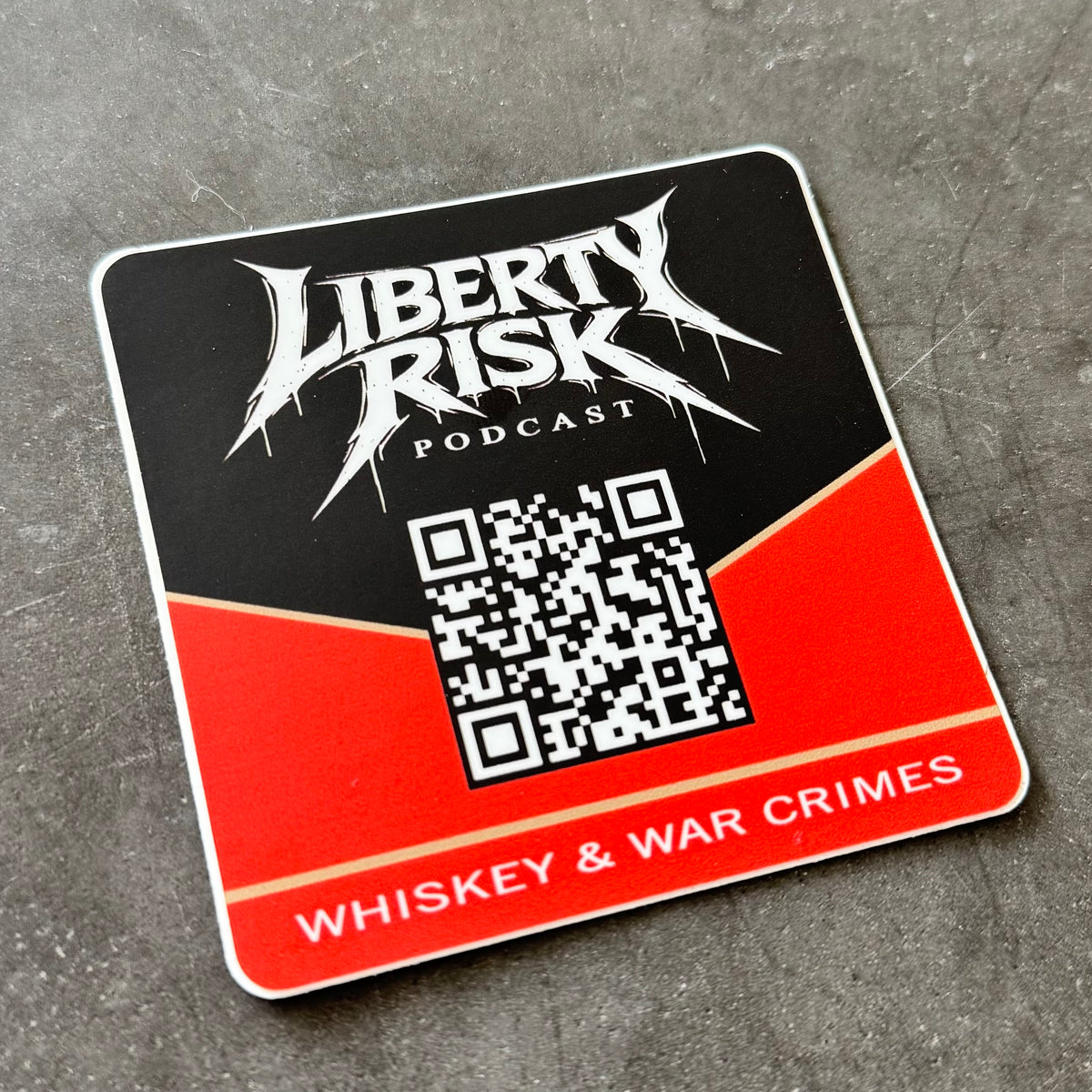 LR Podcast QR Code Sticker