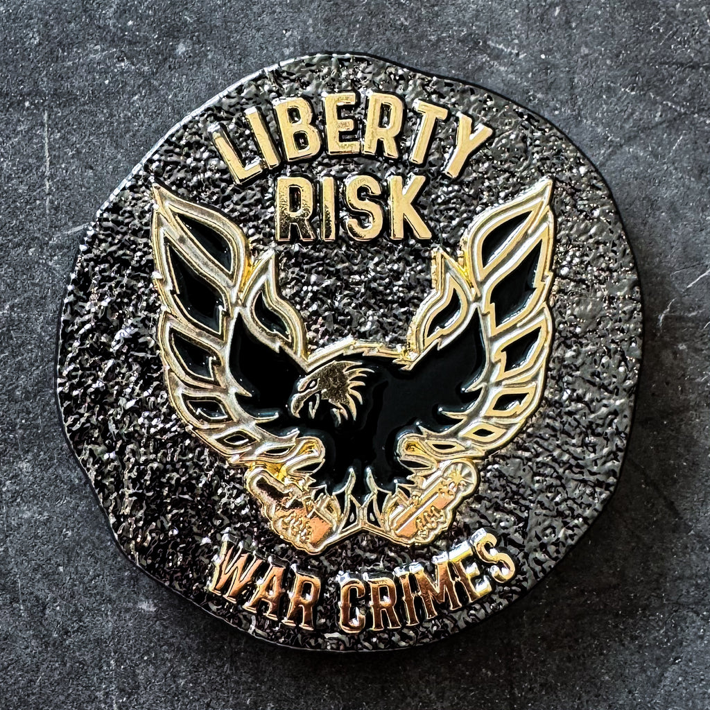 Whiskey & War Crimes Black & Gold Coin