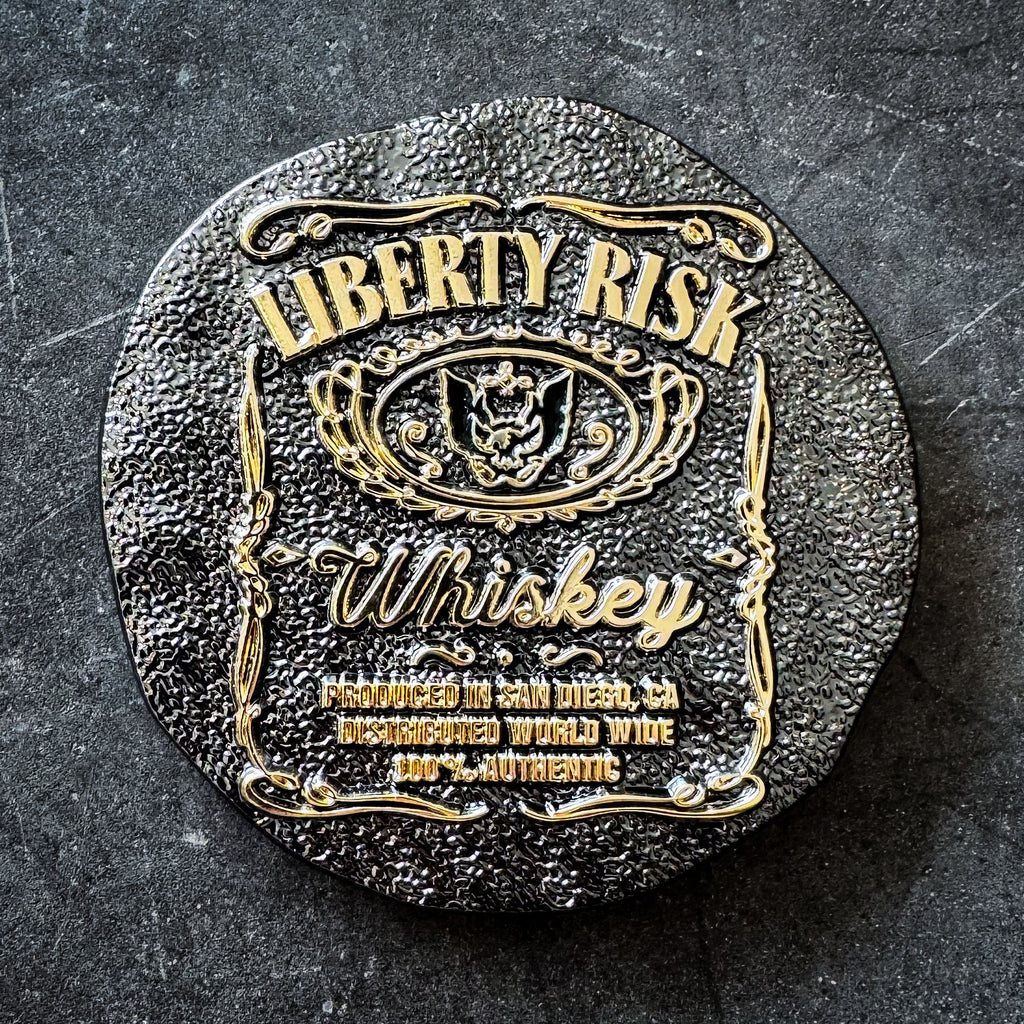 Whiskey & War Crimes Black & Gold Coin