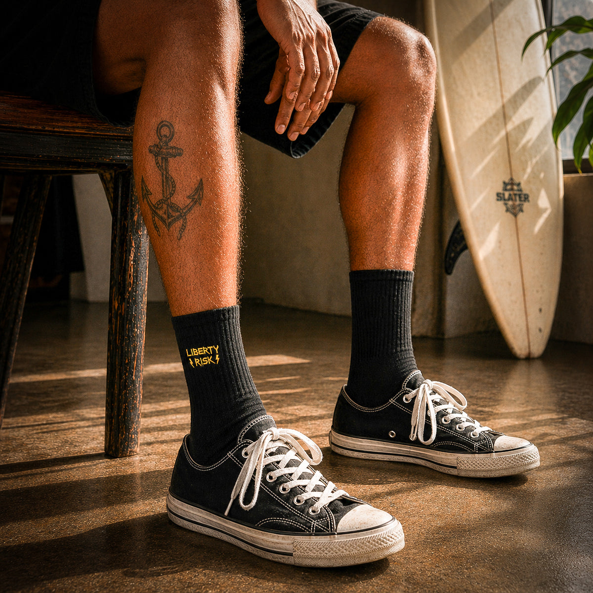 Back In Black Crew Socks - 1 Pair