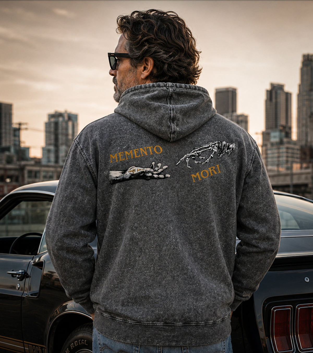 Memento Mori Hoodie - Mineral Washed