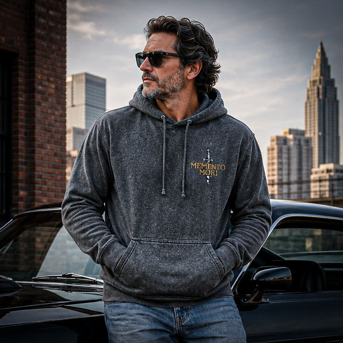 Memento Mori Hoodie - Mineral Washed