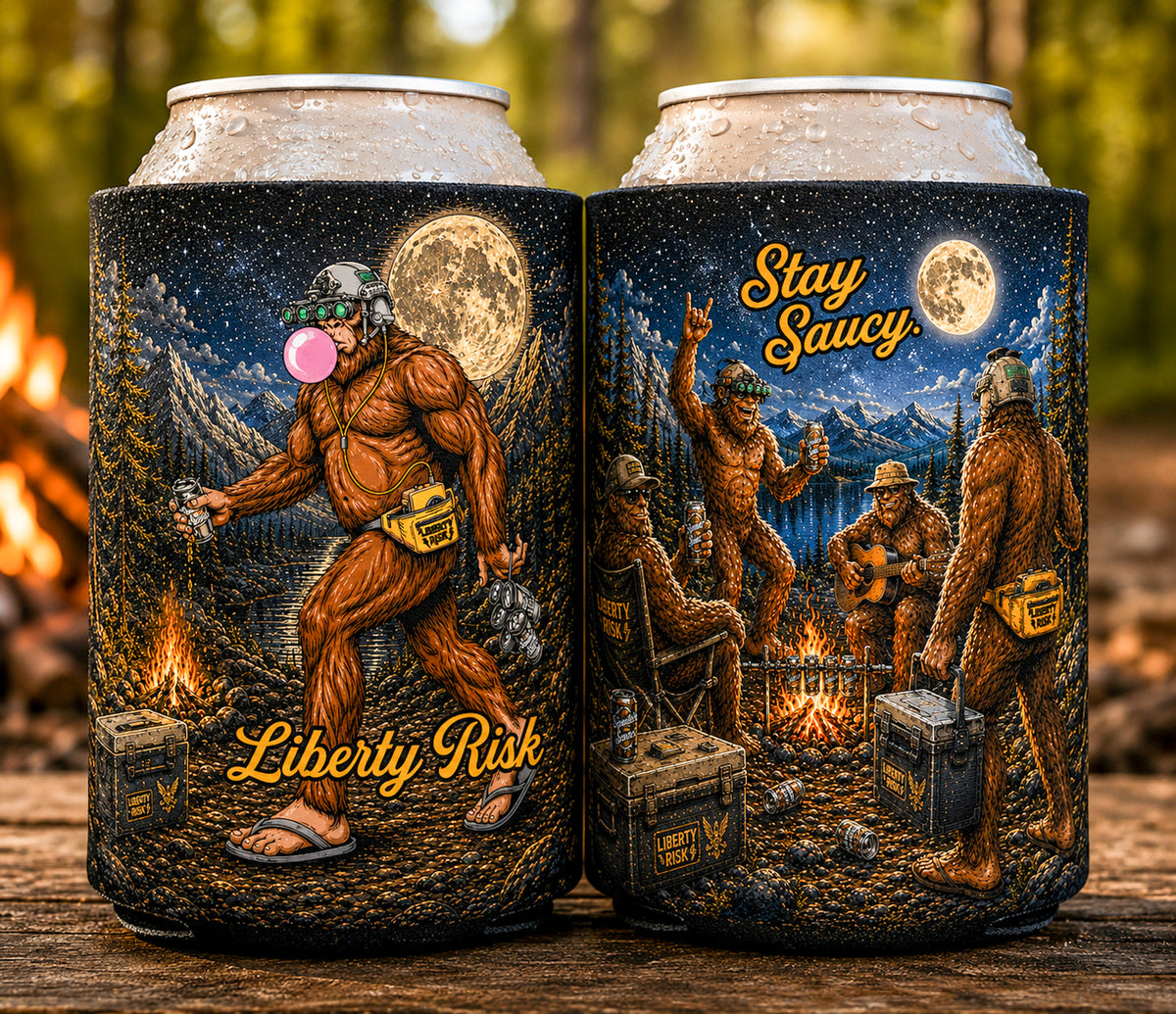 Bubblegum Sasquatch Can Cooler