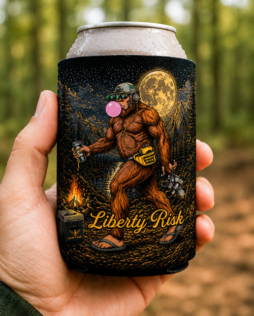 Bubblegum Sasquatch Can Cooler